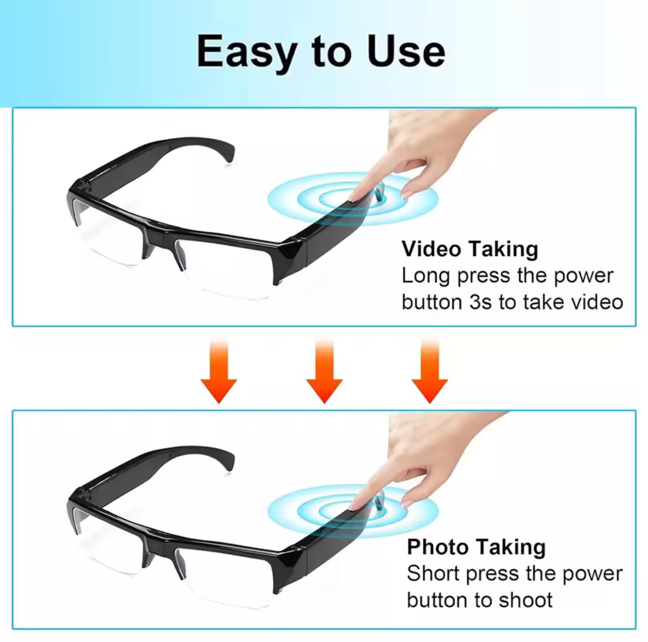 Camera on glass