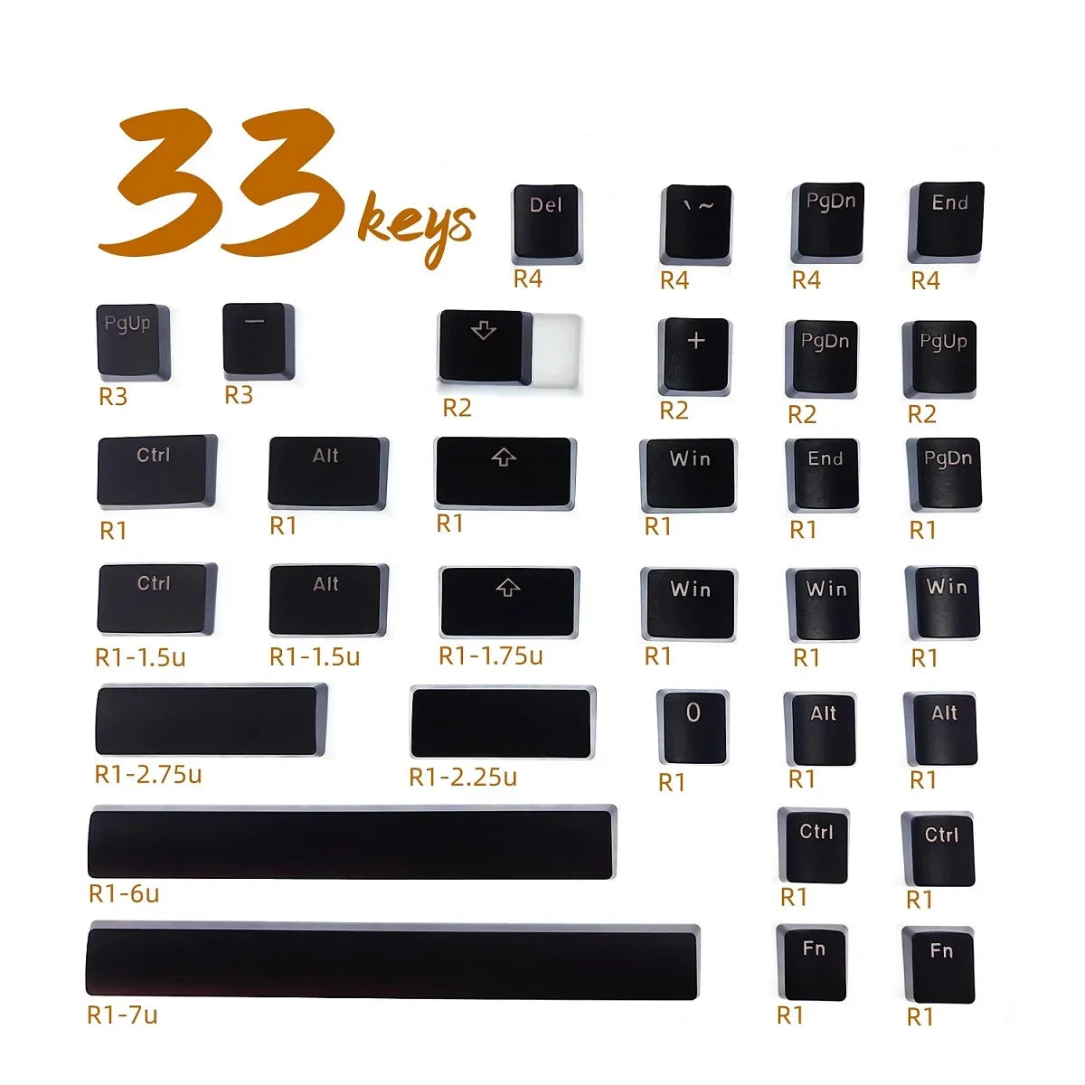 MAIMOOO Russian Layout Pudding Keycaps 117/141 Keys PBT Material Translucent Keycap for DIY Mechanical Keyboards Key Caps