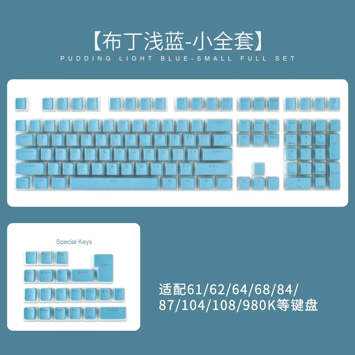 MAIMOOO Russian Layout Pudding Keycaps 117/141 Keys PBT Material Translucent Keycap for DIY Mechanical Keyboards Key Caps