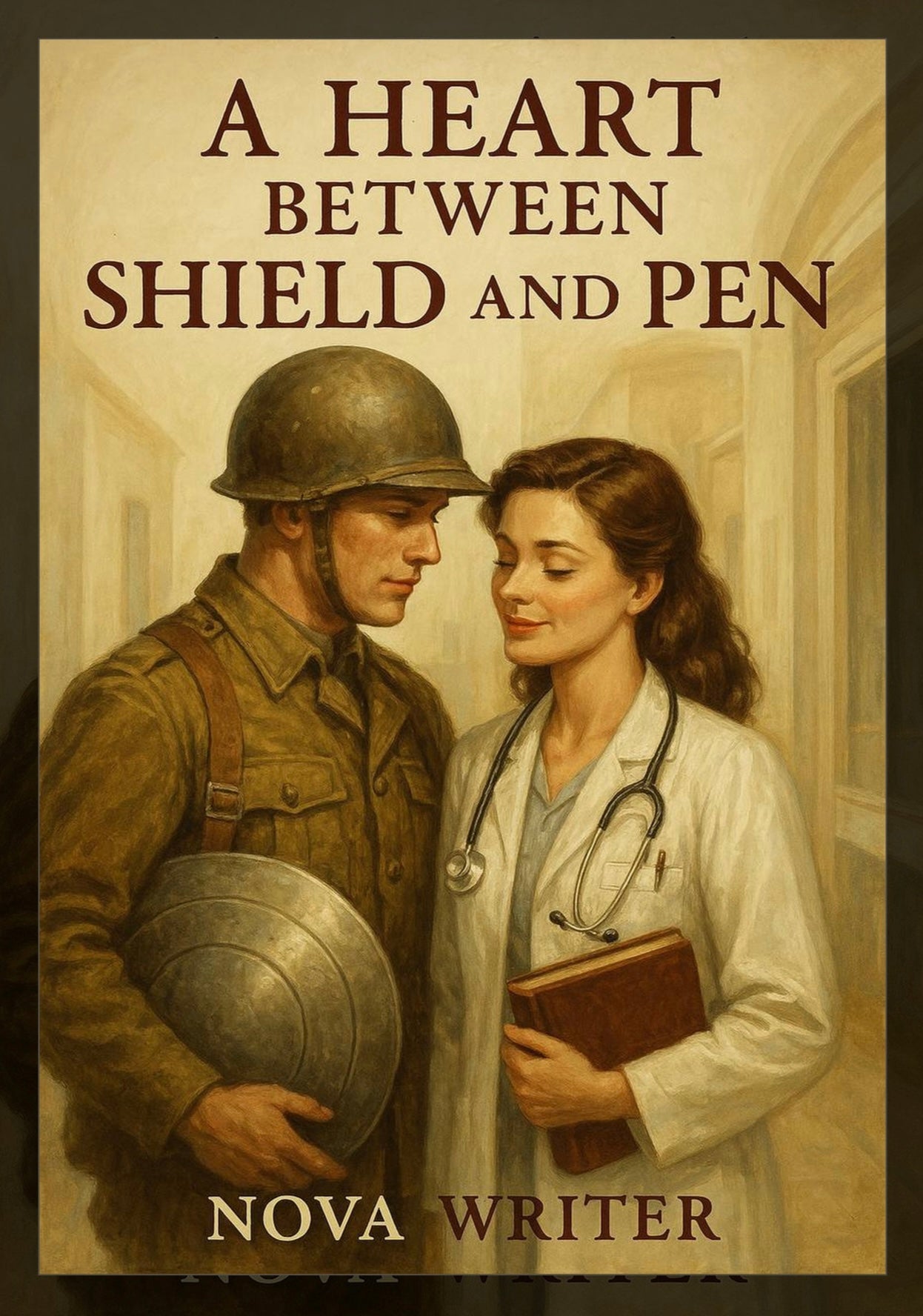 A HEART BETWEEN SHIELD AND PEN