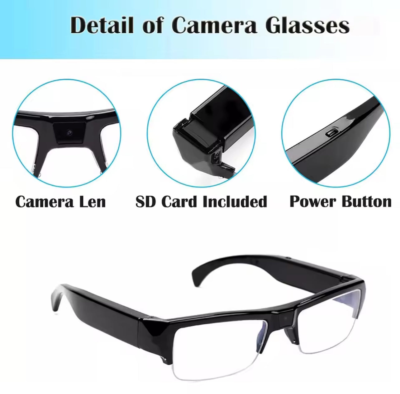 Camera on glass