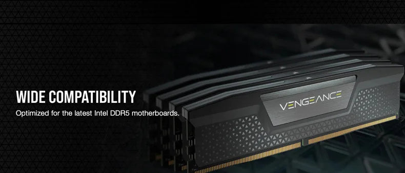 Corsair Vengeance DDR5 RAM 16GB 32GB 5200 6000 6400MHz Intel Optimized Desktop Memory ,Onboard Voltage Regulation,  XMP 3.0