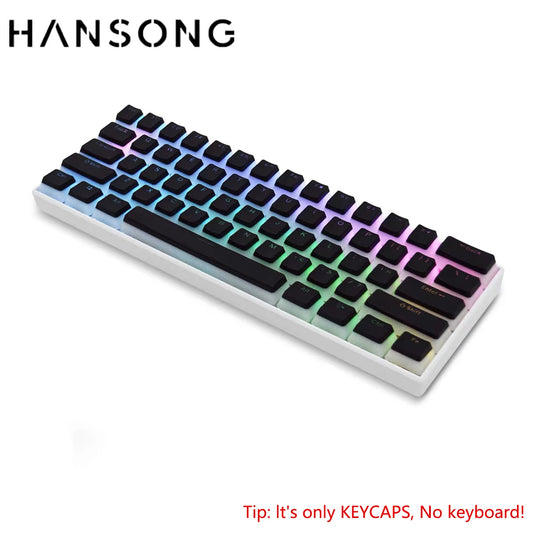129Keys Pudding Keycaps PBT Double Shot Keycaps for 60 80 100% Layout OEM Profile for RGB Mechanical Gaming Translucent Keyboard