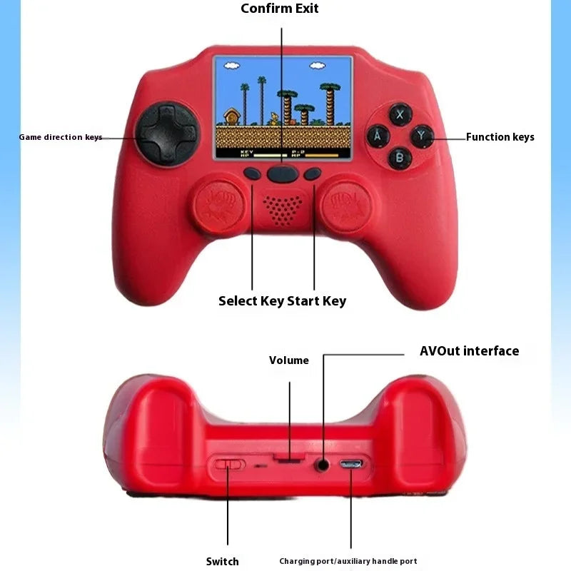 Mini Retro Handheld Video Game Console 3.5 Inch HD Built-in 1000 Retro Classical 8 Bit Games Play for Family Gifts