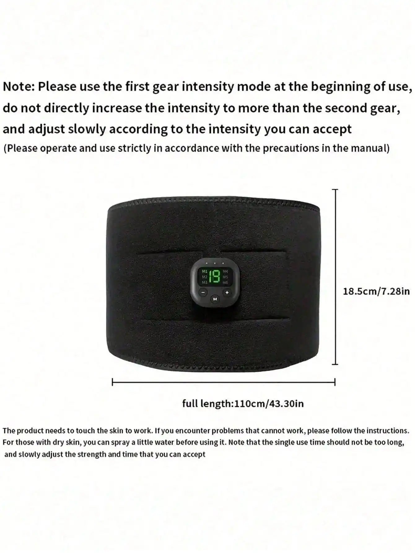 Electric Waist Massager, Exercise Waist Belt , Portable Body Massager Belt, Arm Hip Leg Waist Full Body Exercise