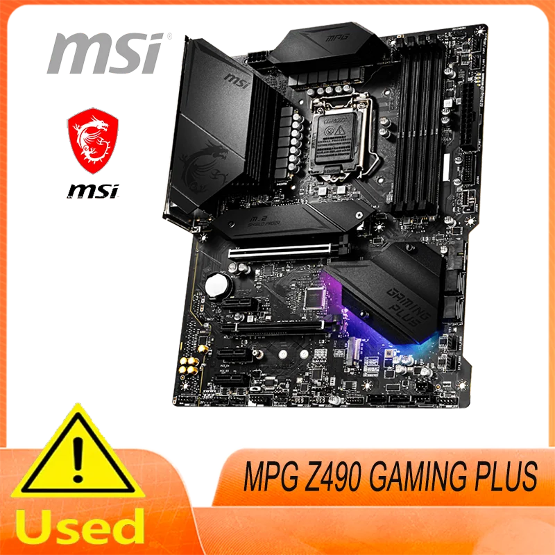 MSI MPG Z490 GAMING PLUS LGA 1200 Intel Z490 SATA 6Gb/s ATX Intel Motherboard