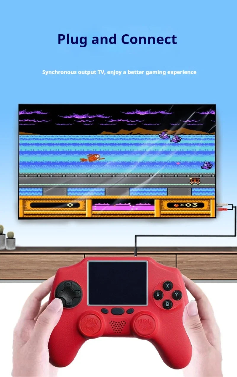 Mini Retro Handheld Video Game Console 3.5 Inch HD Built-in 1000 Retro Classical 8 Bit Games Play for Family Gifts
