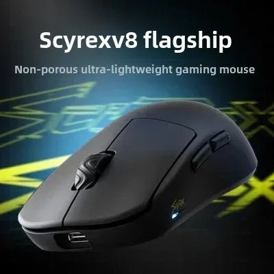 SCYROX V8 Gaming Mouse PAW3950 Nordic52840 DPI 2.4G Wireless 750IPS 30K Lightweight 36±3g S/M Size with 8K Receiver Web Drive