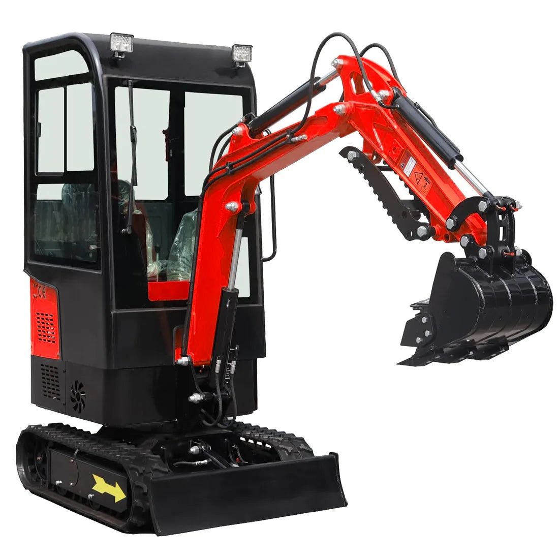 USA Stock 15HP Mini Excavator 1 Ton Crawler Excavator with Enclosed Cab Samll Digger Door to Door Delivery