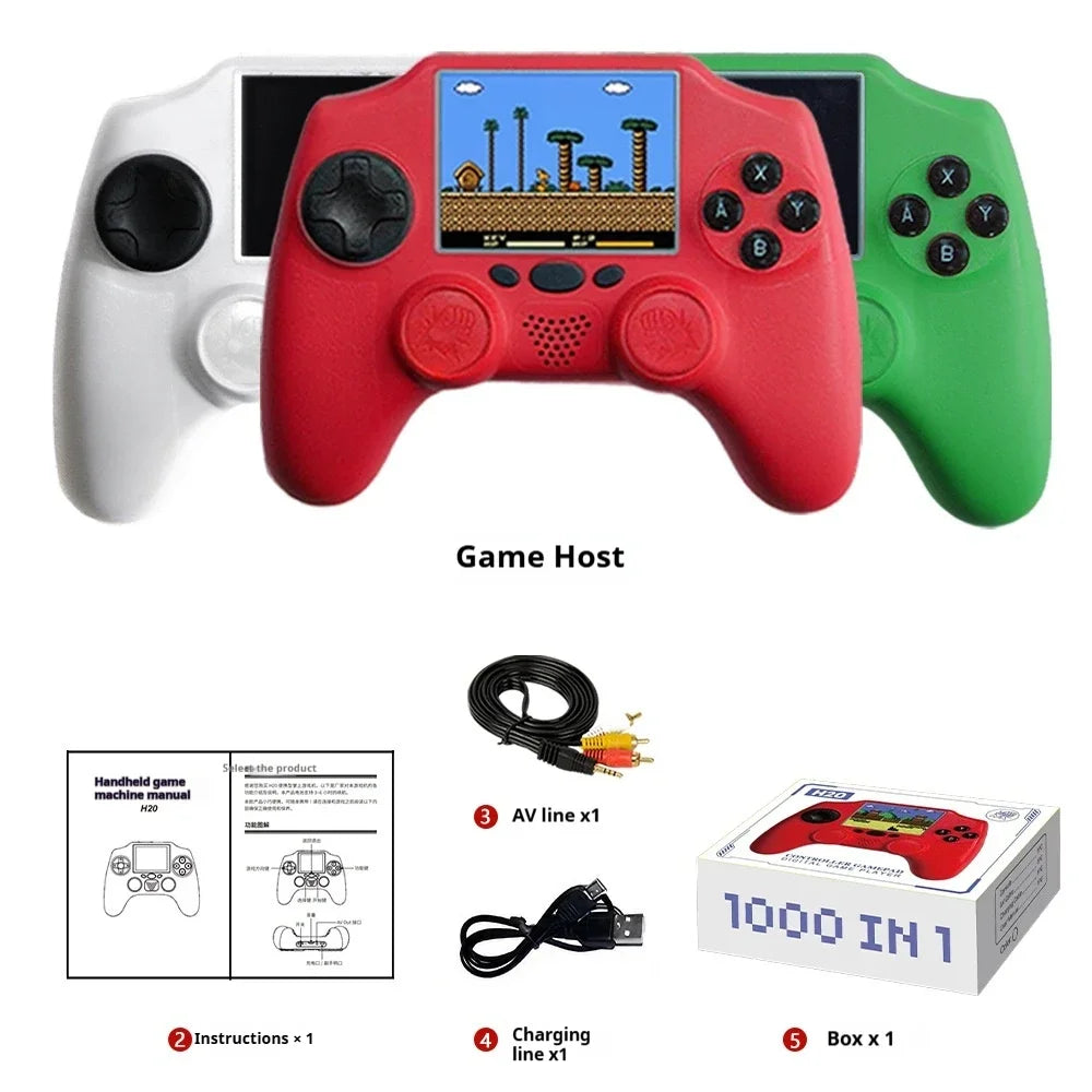 Mini Retro Handheld Video Game Console 3.5 Inch HD Built-in 1000 Retro Classical 8 Bit Games Play for Family Gifts