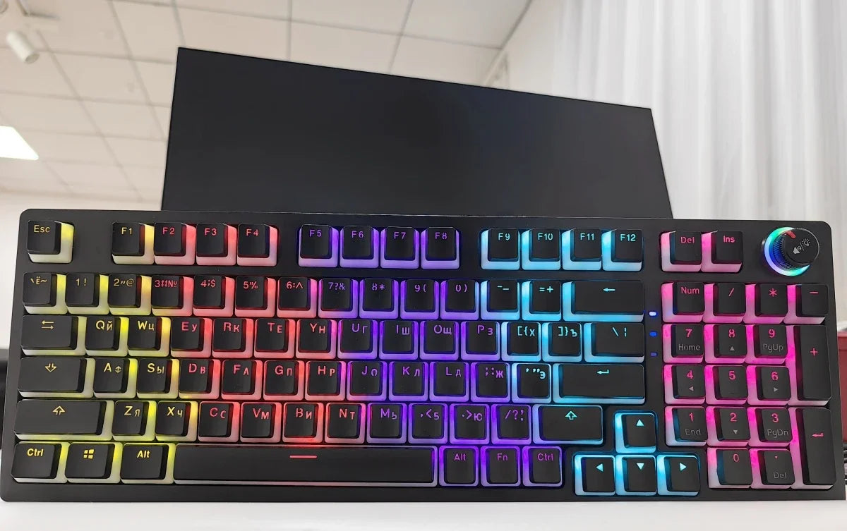MAIMOOO Russian Layout Pudding Keycaps 117/141 Keys PBT Material Translucent Keycap for DIY Mechanical Keyboards Key Caps