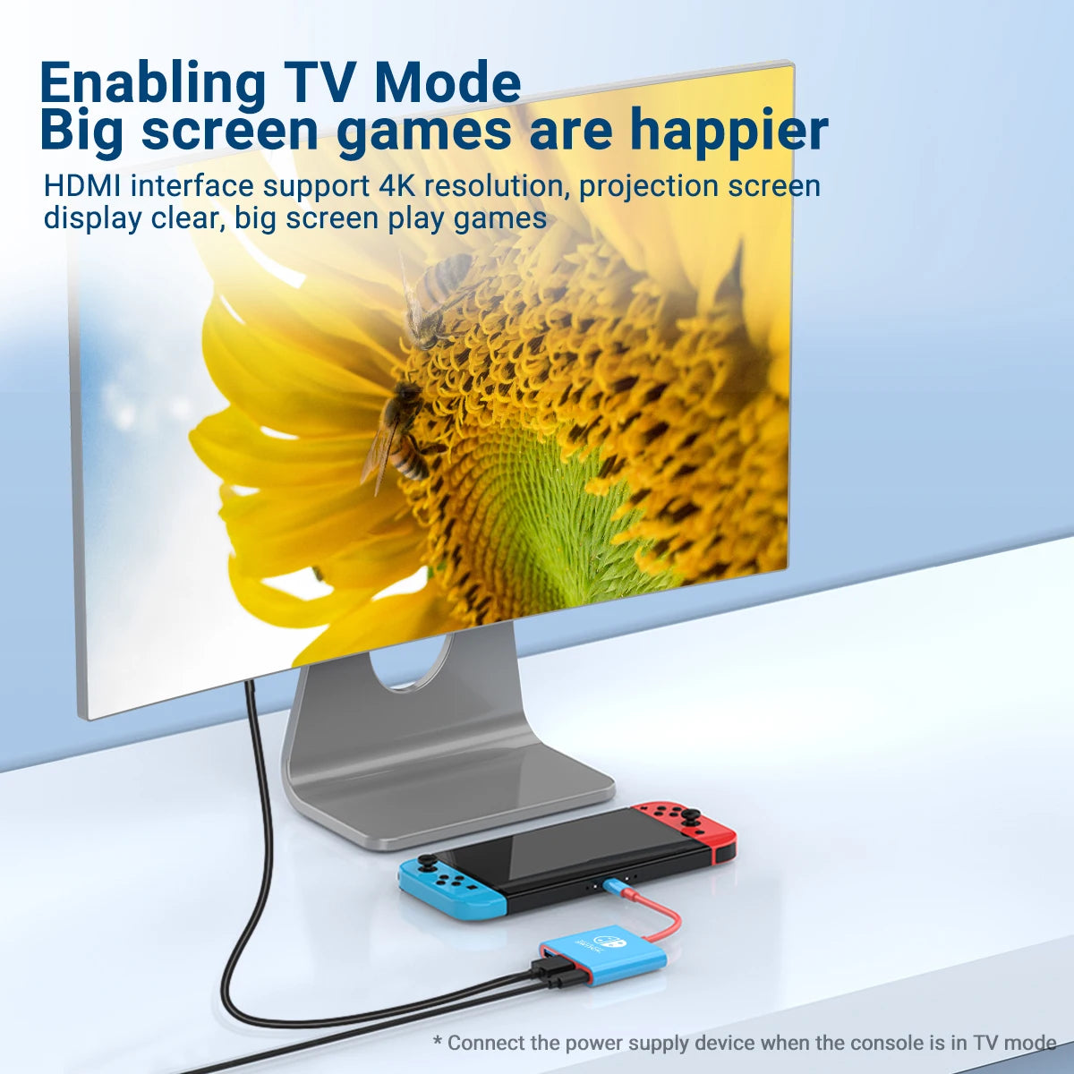 Portable Switch Docking Station TYPE-C Hub with HDMI and USB 3.0 Perfect for Travel and Gaming