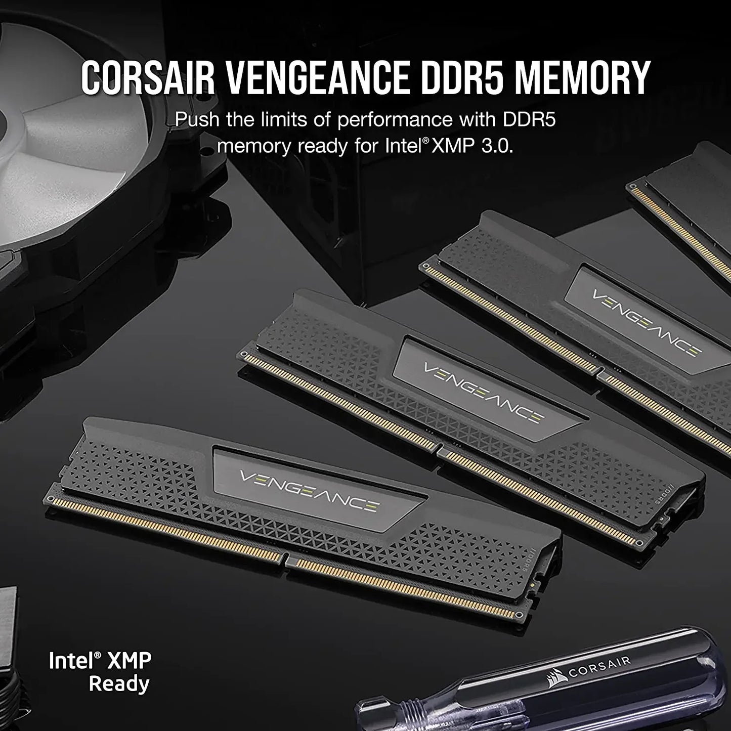 Corsair Vengeance DDR5 RAM 16GB 32GB 5200 6000 6400MHz Intel Optimized Desktop Memory ,Onboard Voltage Regulation,  XMP 3.0