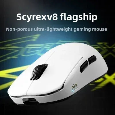 SCYROX V8 Gaming Mouse PAW3950 Nordic52840 DPI 2.4G Wireless 750IPS 30K Lightweight 36±3g S/M Size with 8K Receiver Web Drive